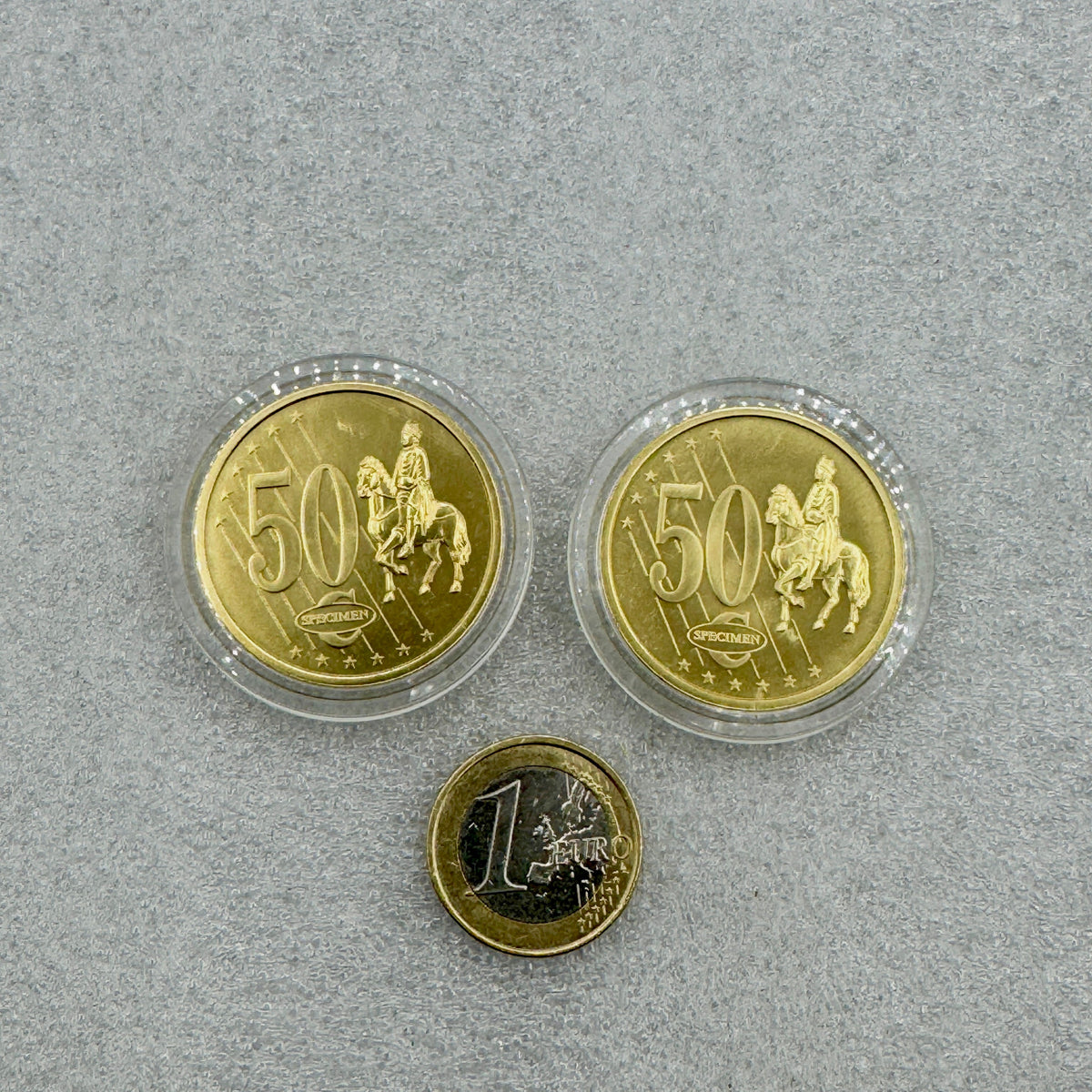 Monedas en cobre dorado Munay Minerales Mallorca