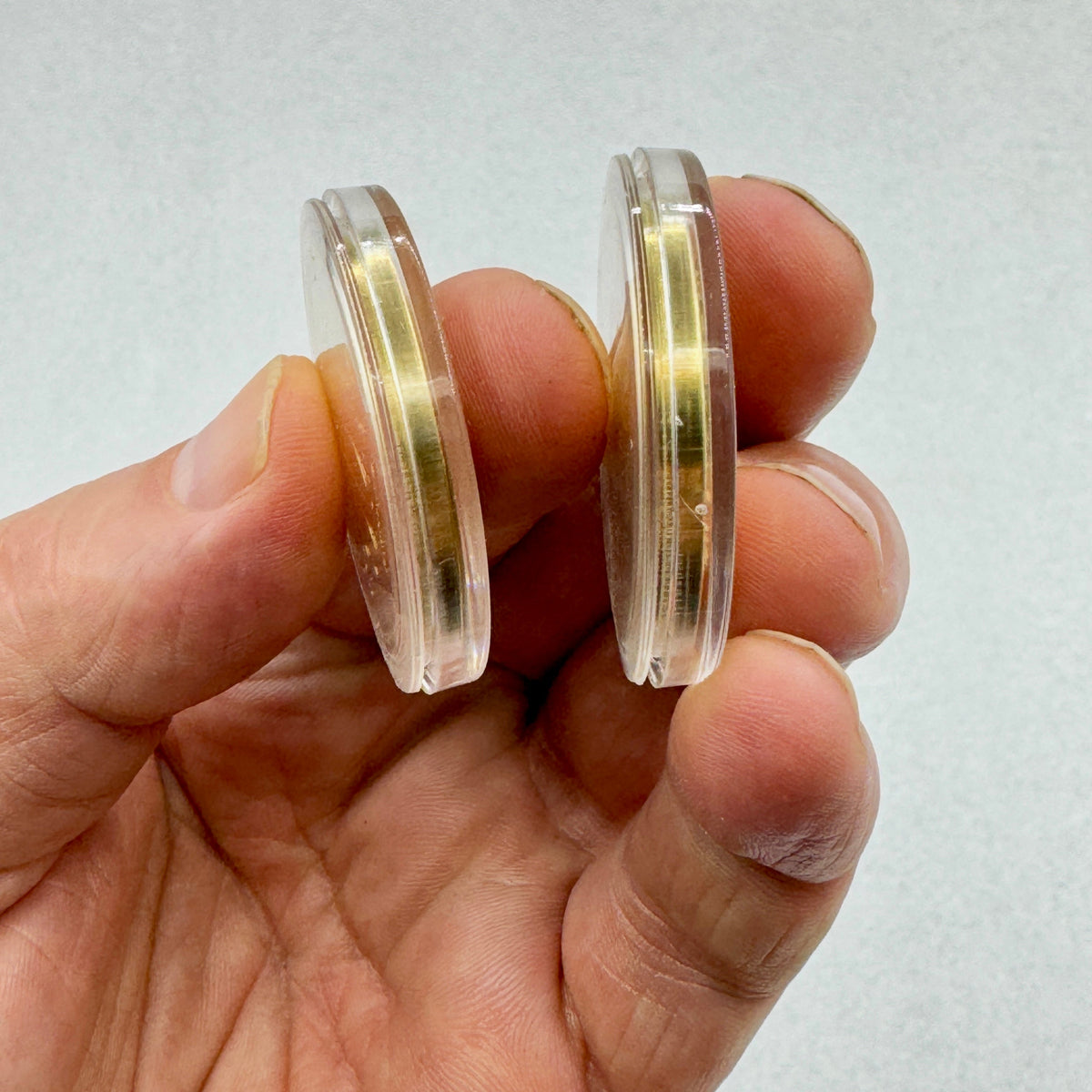 Monedas en cobre dorado Munay Minerales Mallorca