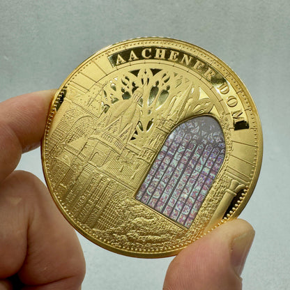 Medalla cobre color oro Munay Minerales Mallorca