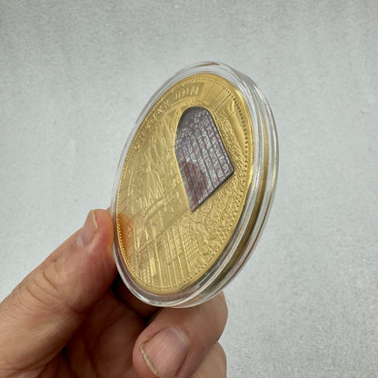 Medalla cobre color oro Munay Minerales Mallorca