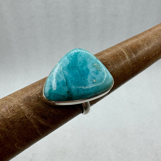 Larimar anillo plata ley abierto Munay Minerales Mallorca
