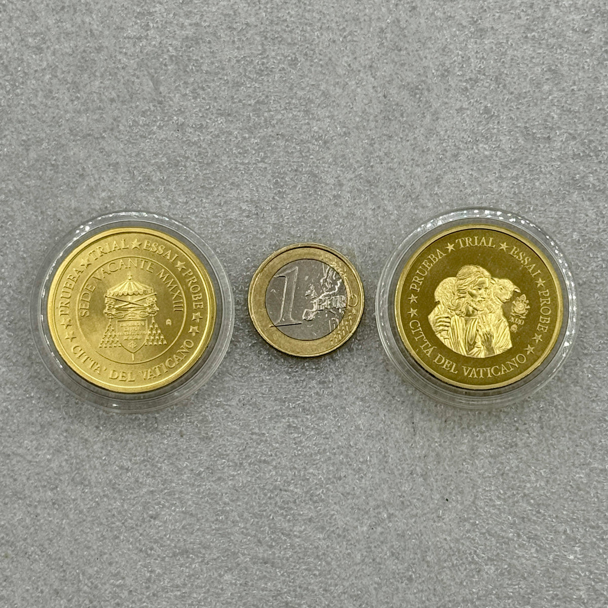 Monedas en cobre dorado Munay Minerales Mallorca