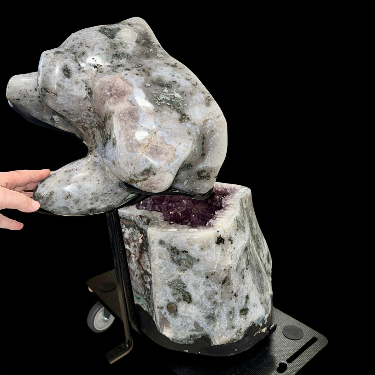 Geoda de amatista completa 76 kg. joyero gigante Munay Minerales Mallorca