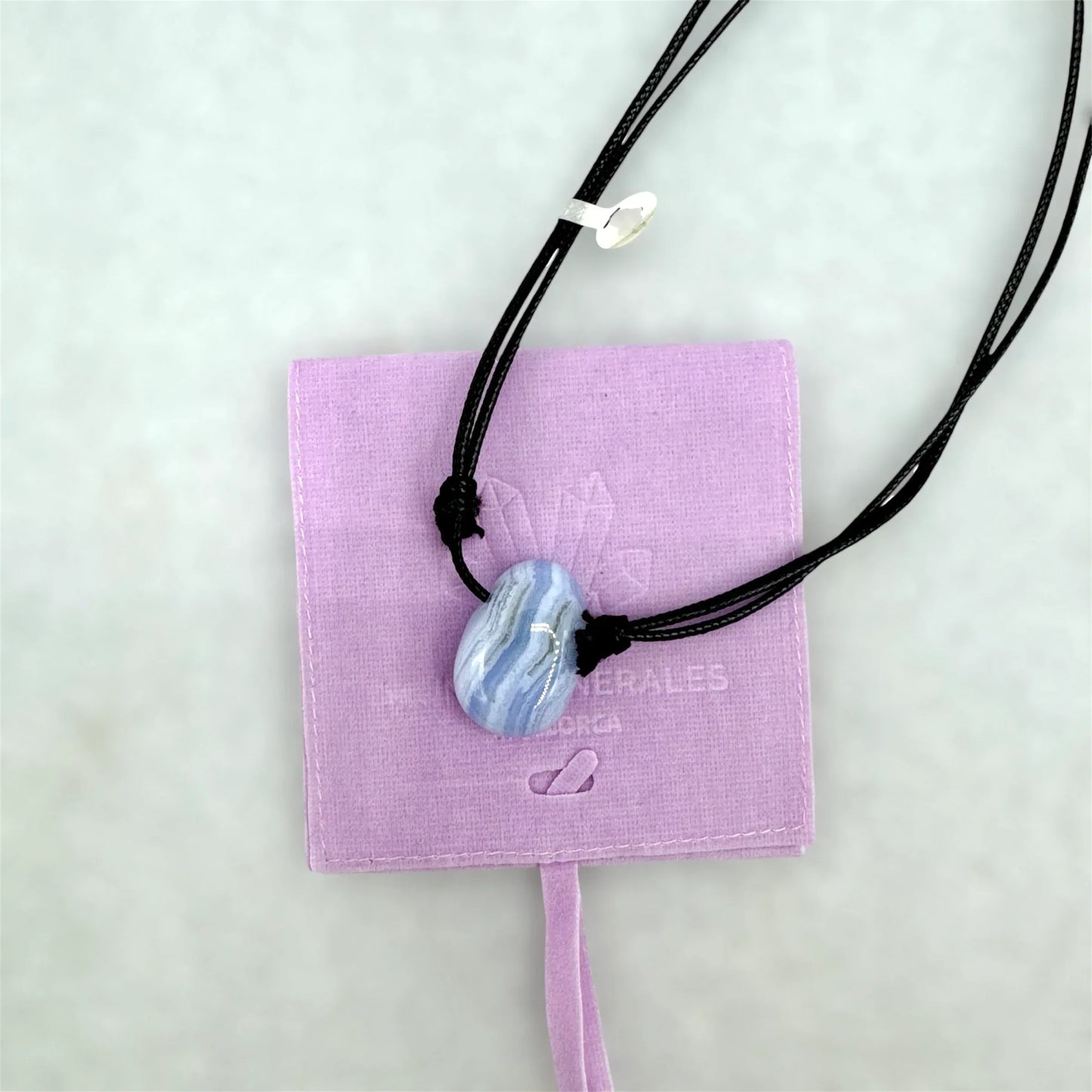 Ágata calcedonia banda azul colgante - Munay Minerales Palma de Mallorca Spain 