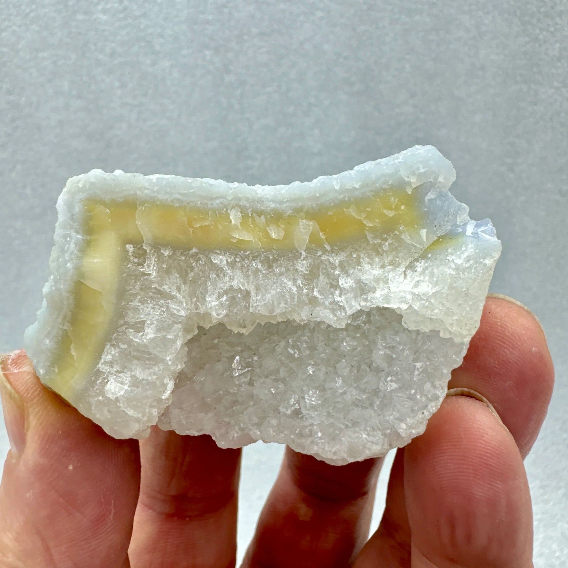 Ágata calcedonia banda azul en bruto - Munay Minerales Palma de Mallorca Spain 