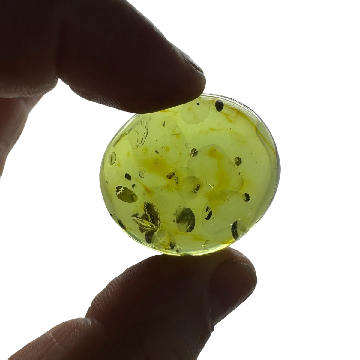 Ámbar verde colombiano cabujón - MUNAY MINERALES MALLORCA