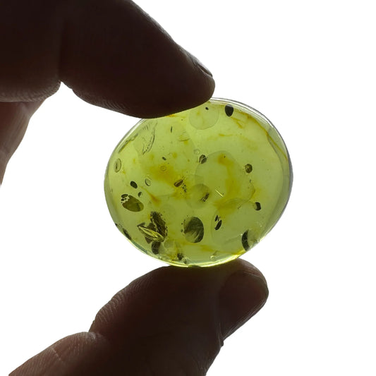 Ámbar verde colombiano cabujón - MUNAY MINERALES MALLORCA