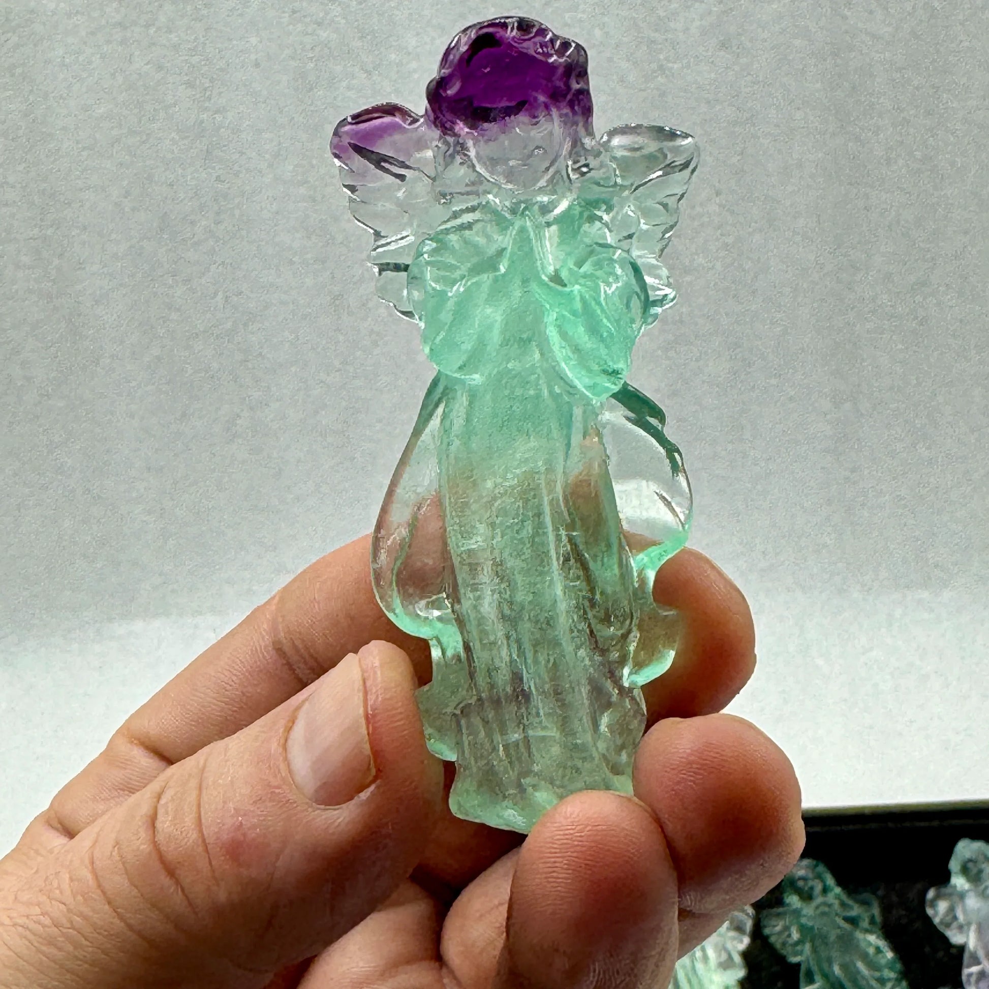 Ángel de fluorita 8 cm. calidad extra - MUNAY MINERALES MALLORCA