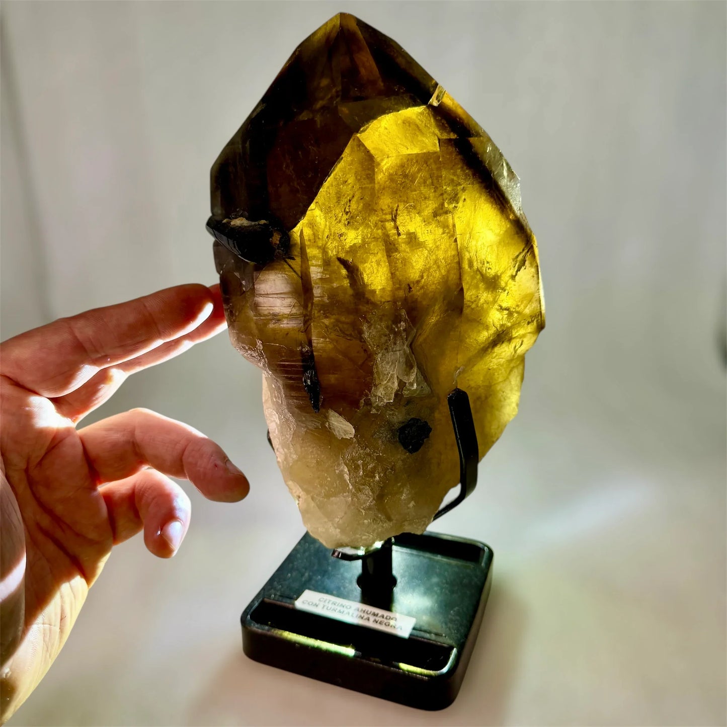 Citrino ahumado mica y turmalina 4,1 kg. - Munay Minerales Palma de Mallorca Spain 