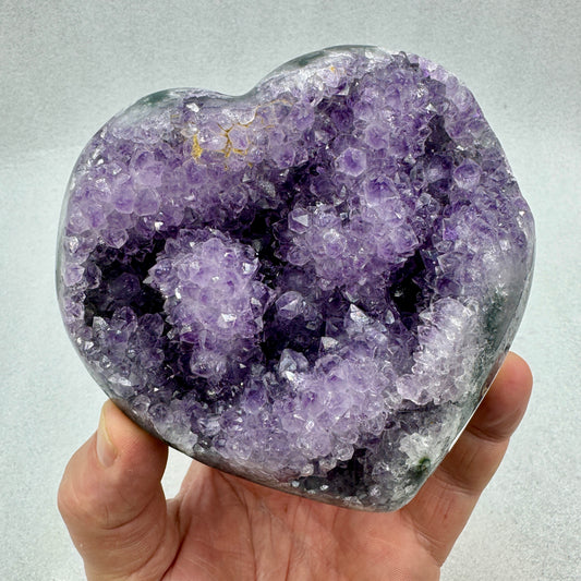 Drusa de amatista corazón