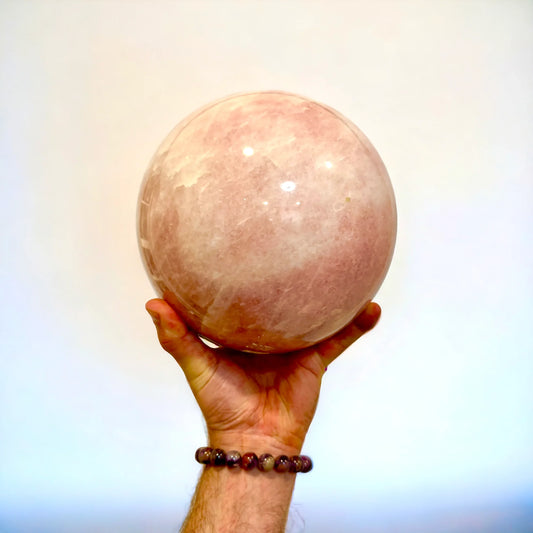 Cuarzo rosa esfera 20 cm. 11,4 kg. - MUNAY MINERALES MALLORCA
