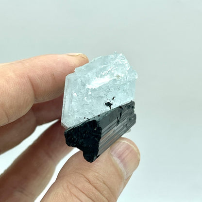 Aguamarina con turmalina negra