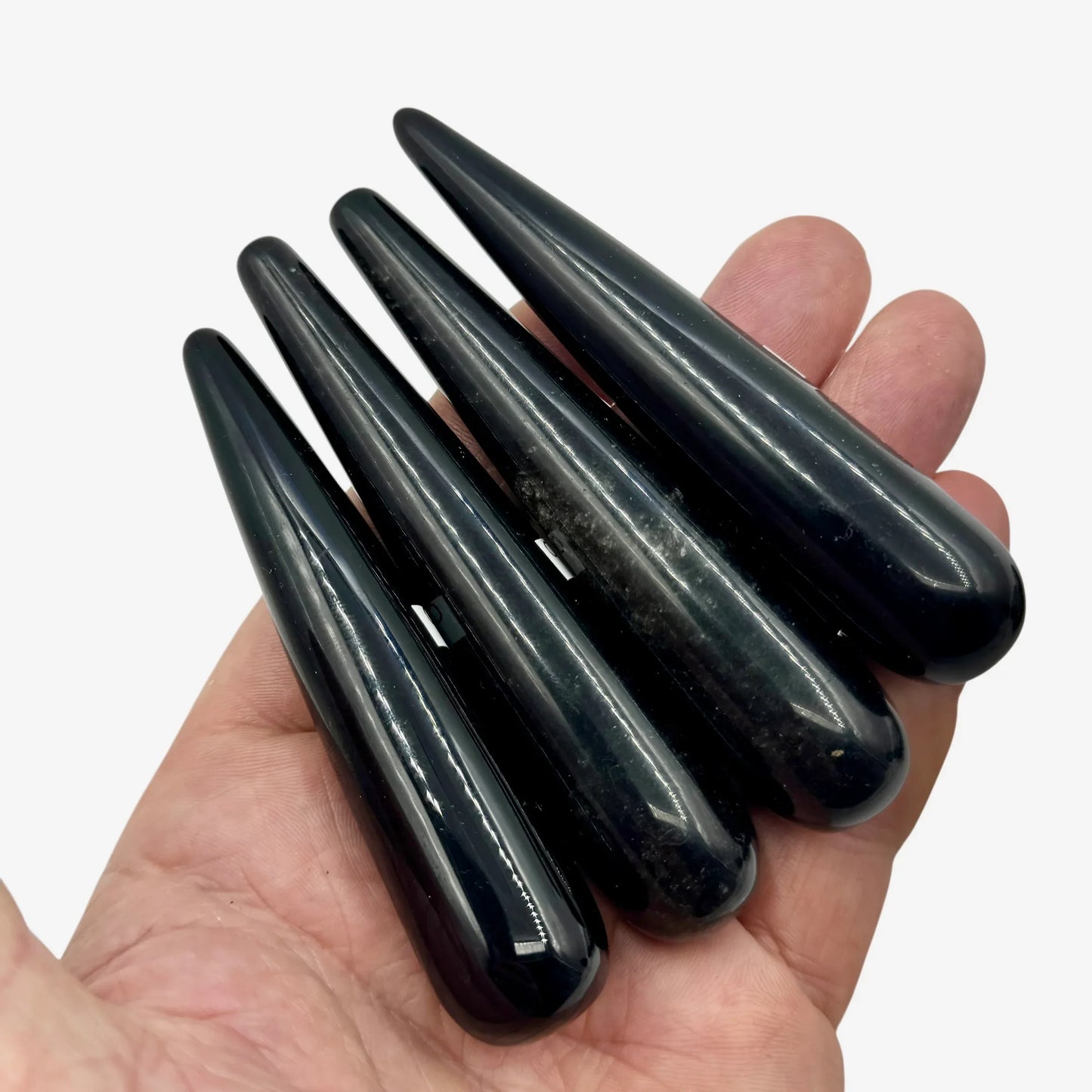 Obsidiana negra masajeador - MUNAY MINERALES MALLORCA