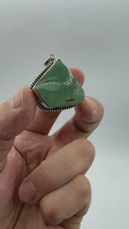 Turquesa colgante en plata de ley