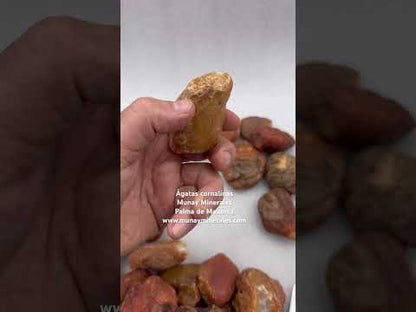 Ágata cornalina en bruto - Munay Minerales Palma de Mallorca Spain 