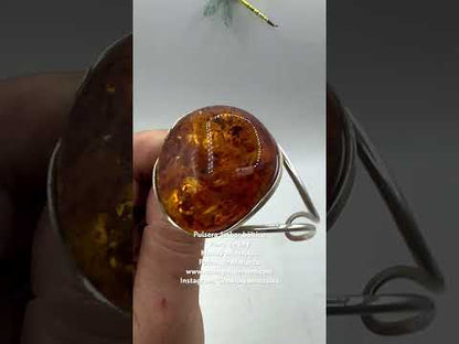 Baltic amber bracelet in sterling silver