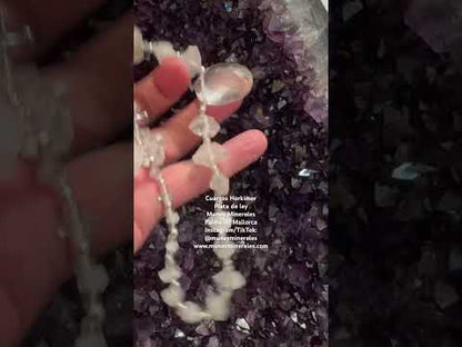 Colgante Cuarzos diamante Herkimer en plata de ley