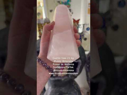 Rose quartz generator point 2.1 kg - Munay Minerales Mallorca
