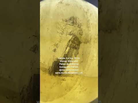Calcita amarilla esfera 15 cm. 4,4 kg. - Munay Minerales Palma de Mallorca Spain 