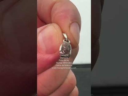 Rohdiamant-Anhänger aus Sterlingsilber