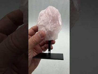 Cuarzo rosa en base metal