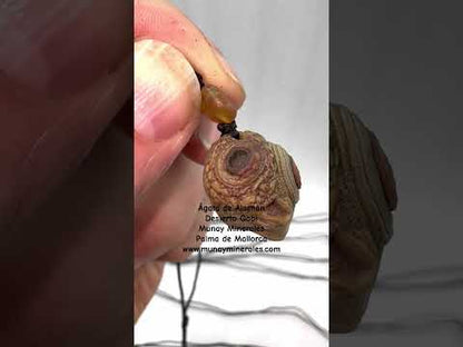 Ágata de Alashan desierto Gobi Mongolia colgante