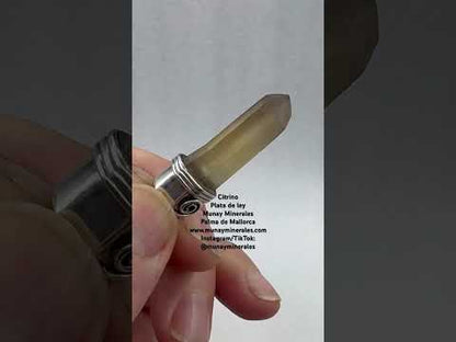 Citrino natural colgante en plata de ley