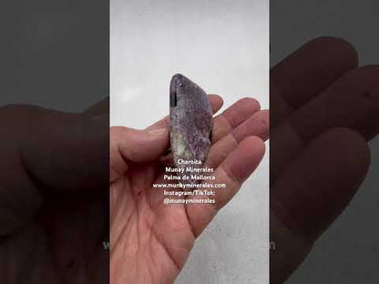 Charoita colgante plata de ley