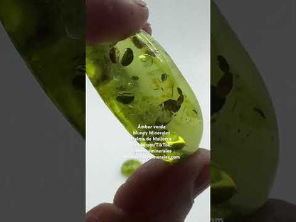 Ámbar verde colombiano cabujón