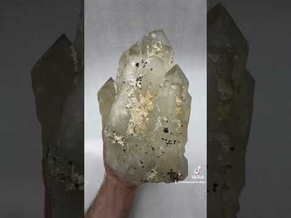 Citrino catedral natural con hematitas y Record Keeper 7,4 kg.