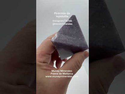 Lepidolita pirámide Munay Minerales Mallorca