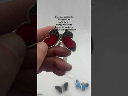 Real butterfly scales pendant in sterling silver