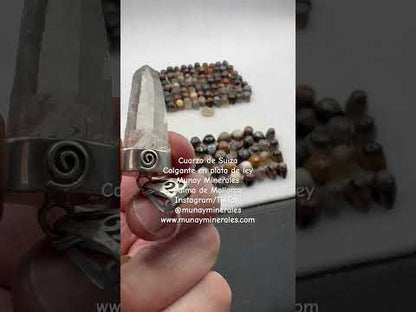 Colgante de cuarzo Suiza plata de ley