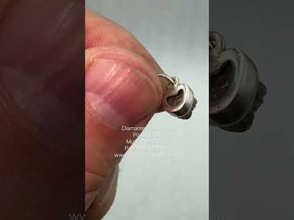 Diamante en bruto colgante plata de ley
