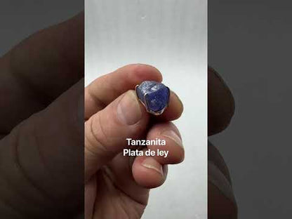 Tanzanita colgante plata de ley