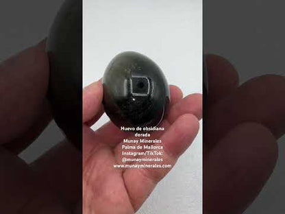 Golden obsidian egg Munay Minerals Mallorca