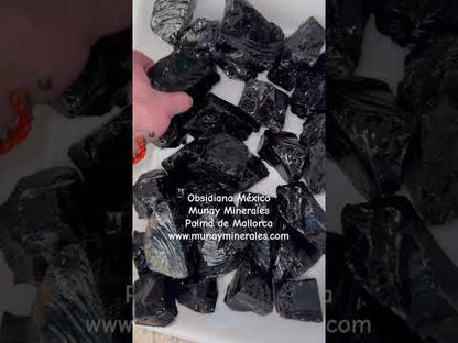 Obsidiana negra de México