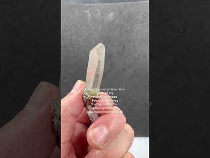 Colgante de cuarzo lemuriano plata de ley