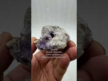 Fluorita cúbica grupo violeta púrpura