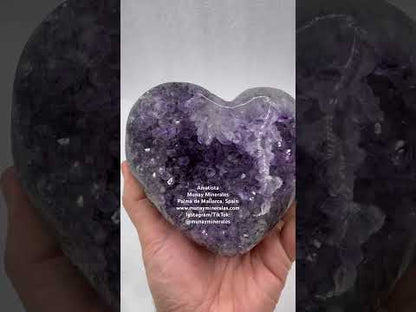 Drusa de amatista corazón 1,3 kg.