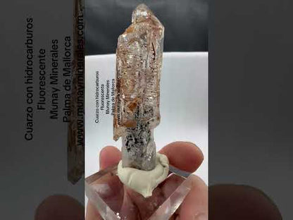 Cuarzo cetro hidrocarburos fluorescente