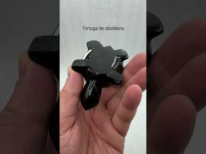 Tortuga de obsidiana negra Munay Minerales