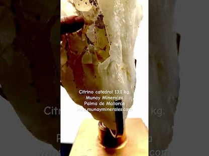 Citrino catedral natural Record keeper con hematitas y mica 13,1 kg.